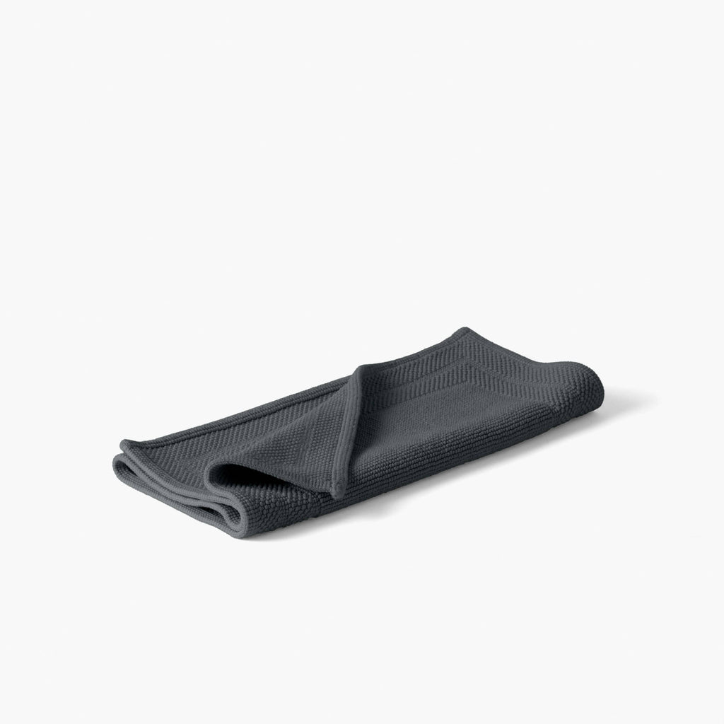 Source Charcoal Organic Cotton Bouclette Bath Mat - Carré Blanc Canada