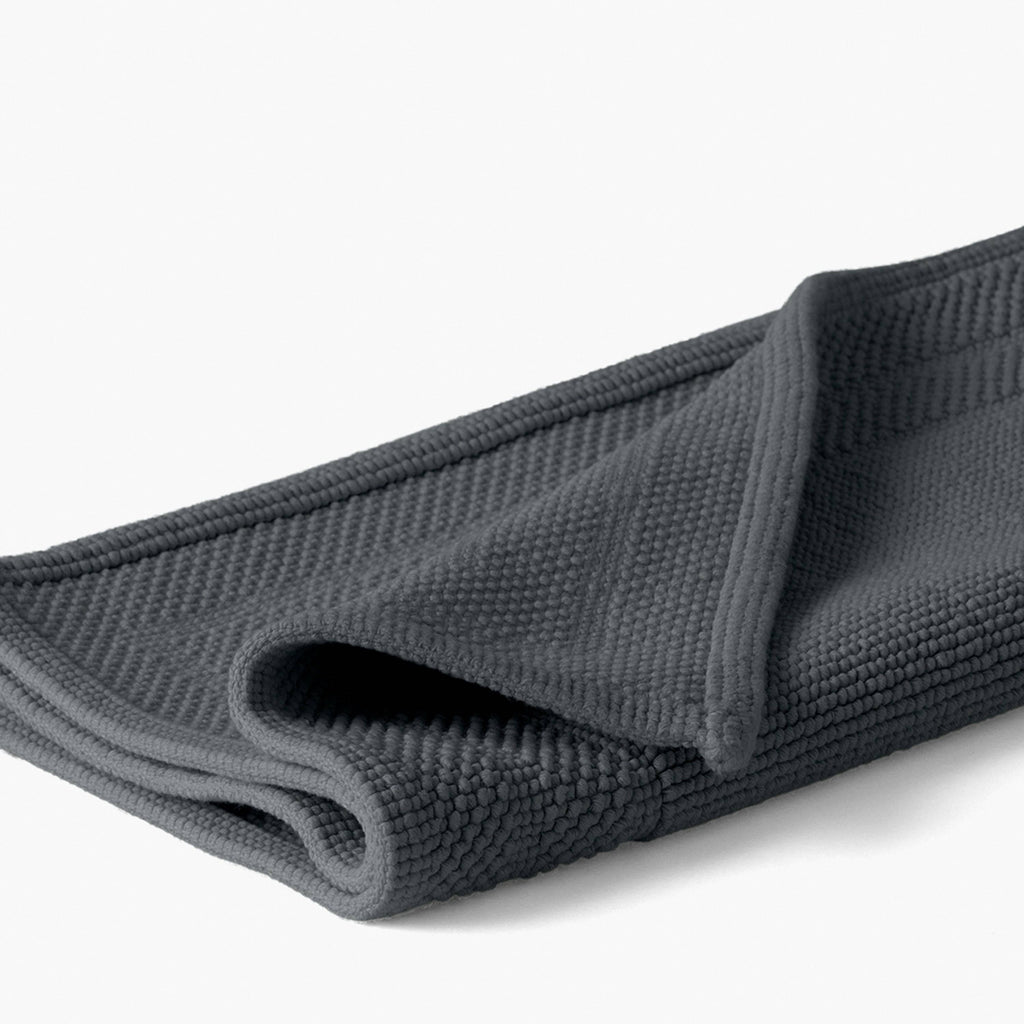 Source Charcoal Organic Cotton Bouclette Bath Mat - Carré Blanc Canada