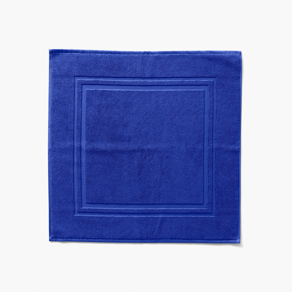 Lola II Cobalt Cotton Bath Mat - Carré Blanc Canada