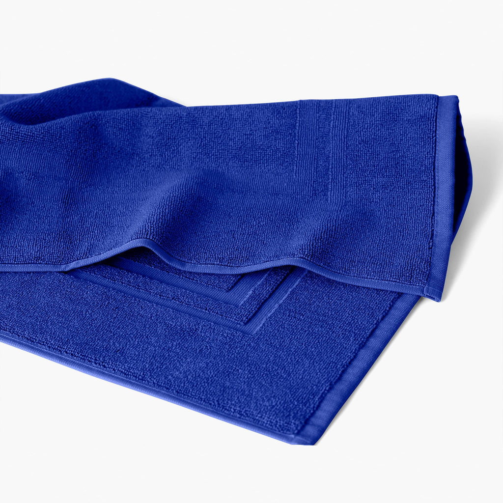 Lola II Cobalt Cotton Bath Mat - Carré Blanc Canada