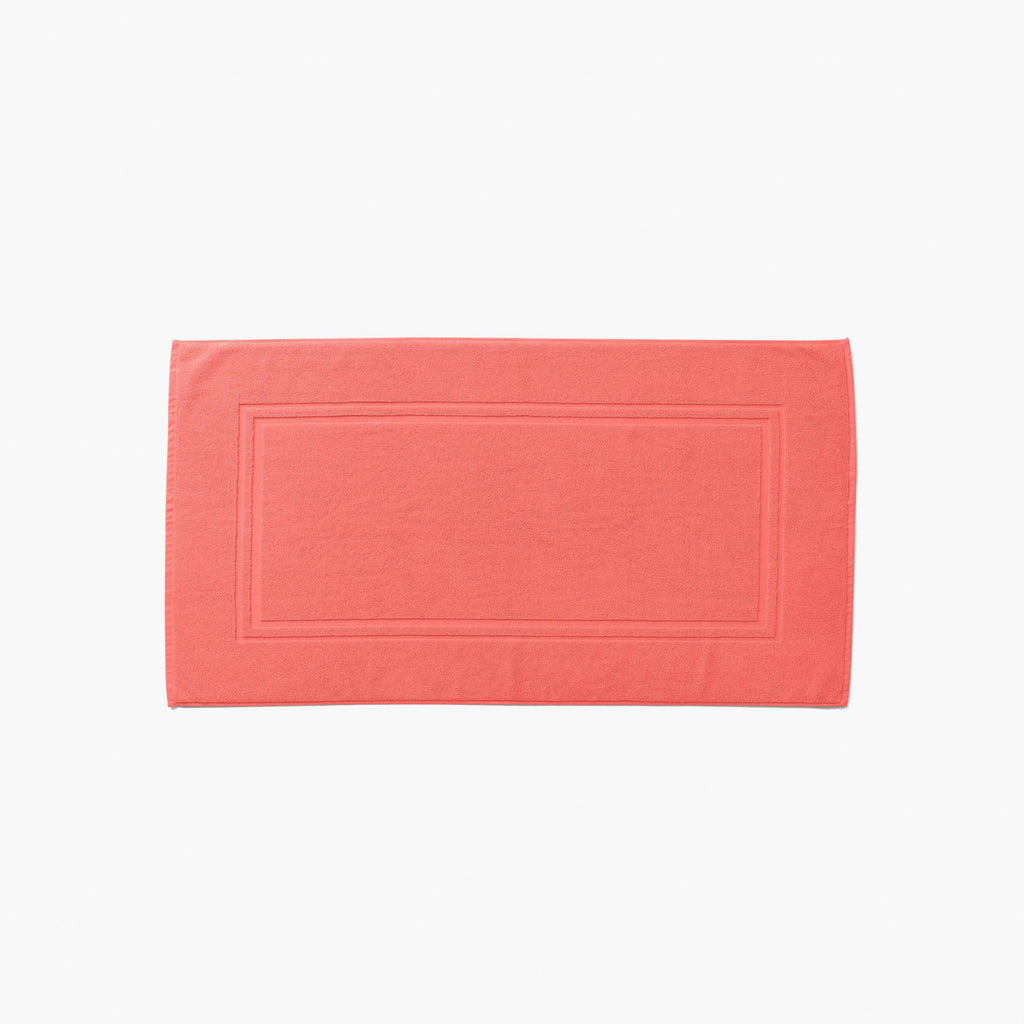 Lola II Coral Cotton Bath Mat - Carré Blanc Canada