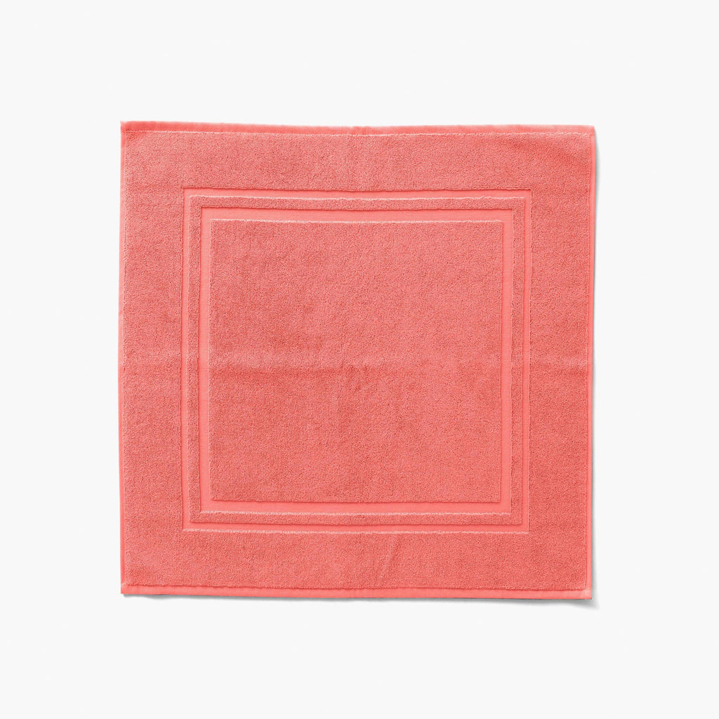 Lola II Coral Cotton Bath Mat - Carré Blanc Canada