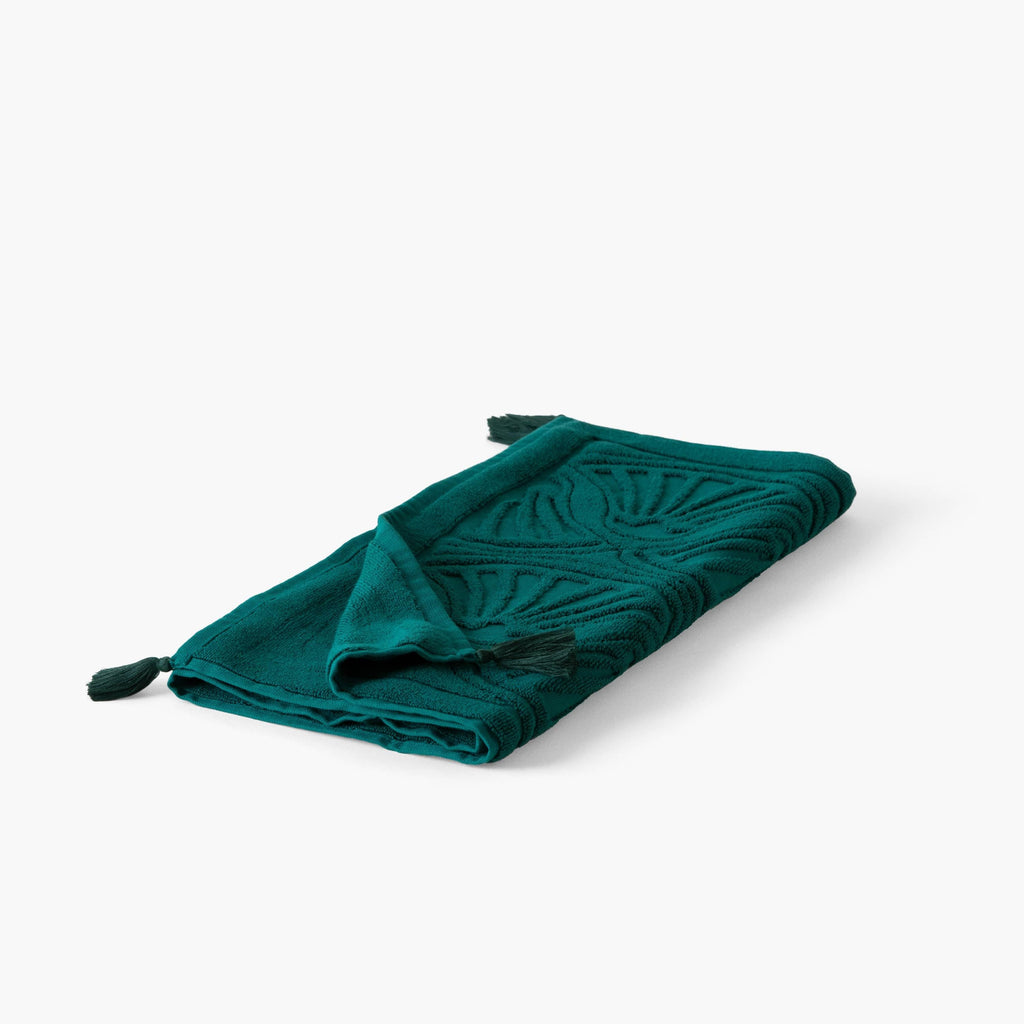 Papyrus Emerald Cotton Bath Mat - Carré Blanc Canada