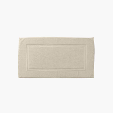 Lola II Beige Cotton Bath Mat - Carré Blanc Canada