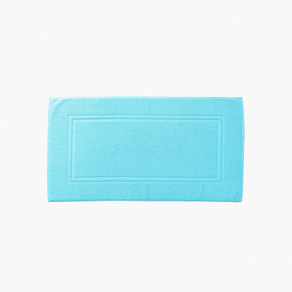 Lola II Turquoise Cotton Bath Mat - Carré Blanc Canada