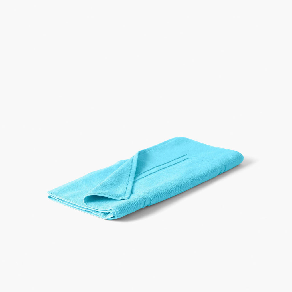 Lola II Turquoise Cotton Bath Mat - Carré Blanc Canada
