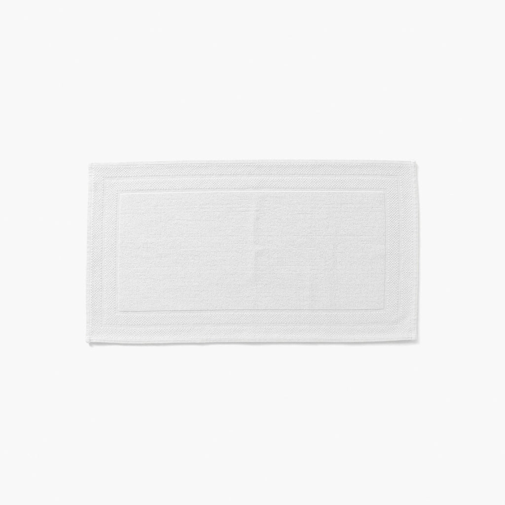 Source White Organic Cotton Bouclette Bath Mat - Carré Blanc Canada