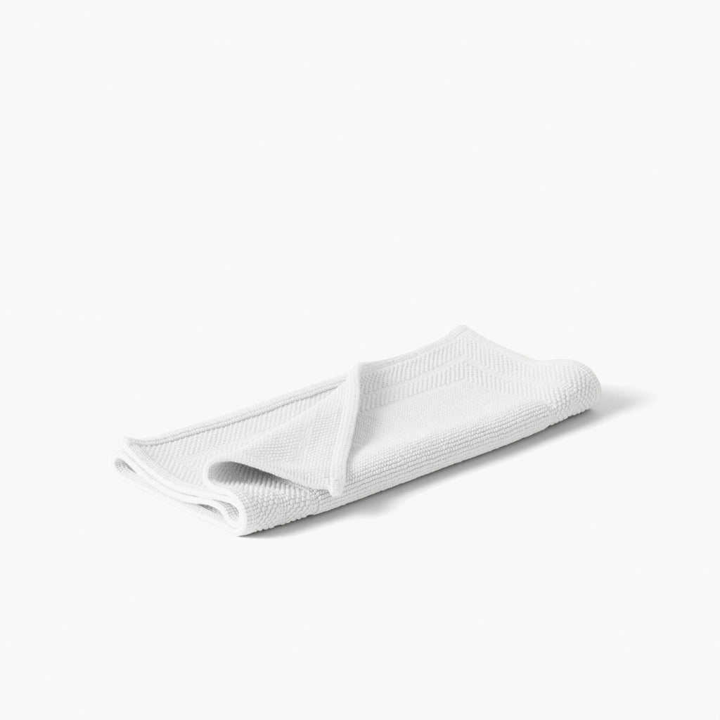 Source White Organic Cotton Bouclette Bath Mat - Carré Blanc Canada