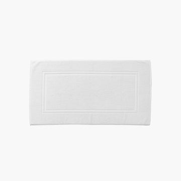 Lola II White Cotton Bath Mat - Carré Blanc Canada