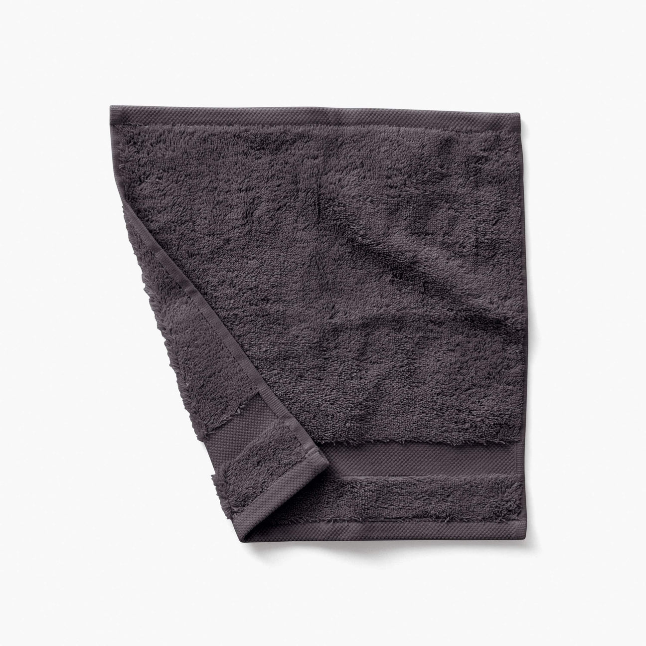 Lola II Anthracite Cotton Washcloth - Carré Blanc Canada