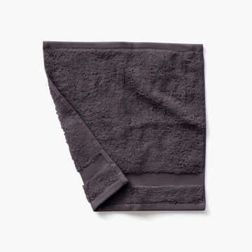Lola II Anthracite Cotton Washcloth - Carré Blanc Canada
