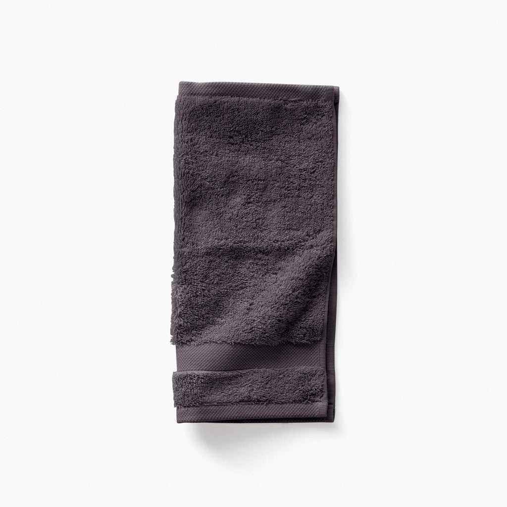 Lola II Anthracite Cotton Washcloth - Carré Blanc Canada