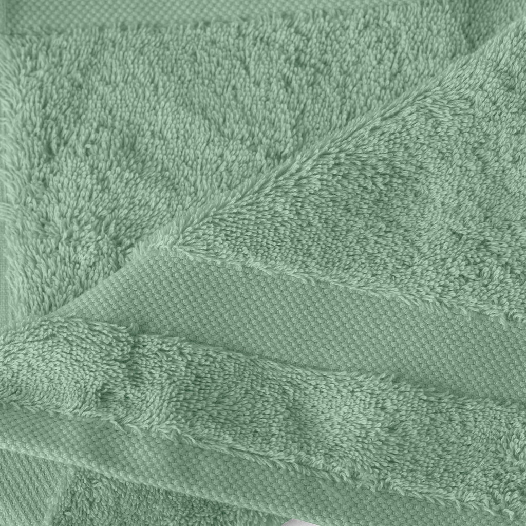 Lola II Sage Washcloth in Cotton - Carré Blanc Canada