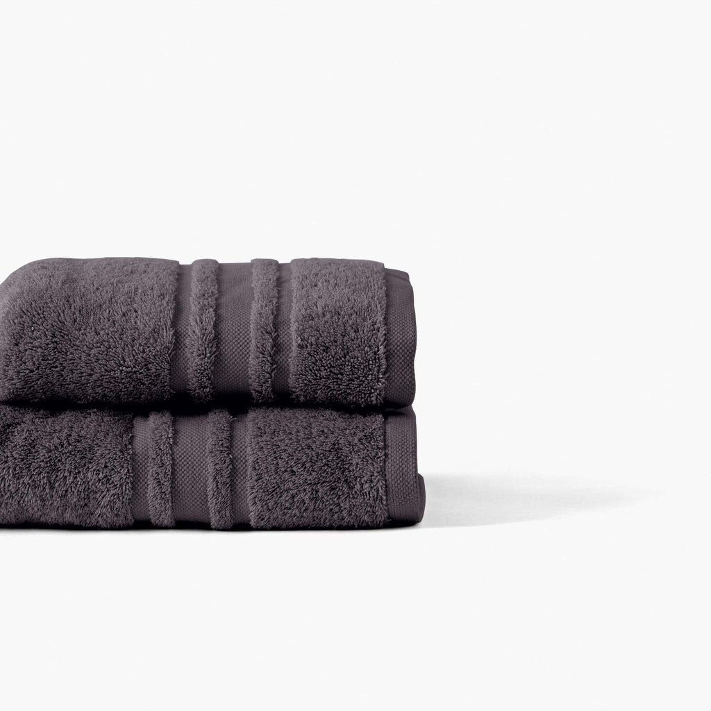 Lola II Anthracite Cotton Bath Towel - Carré Blanc Canada