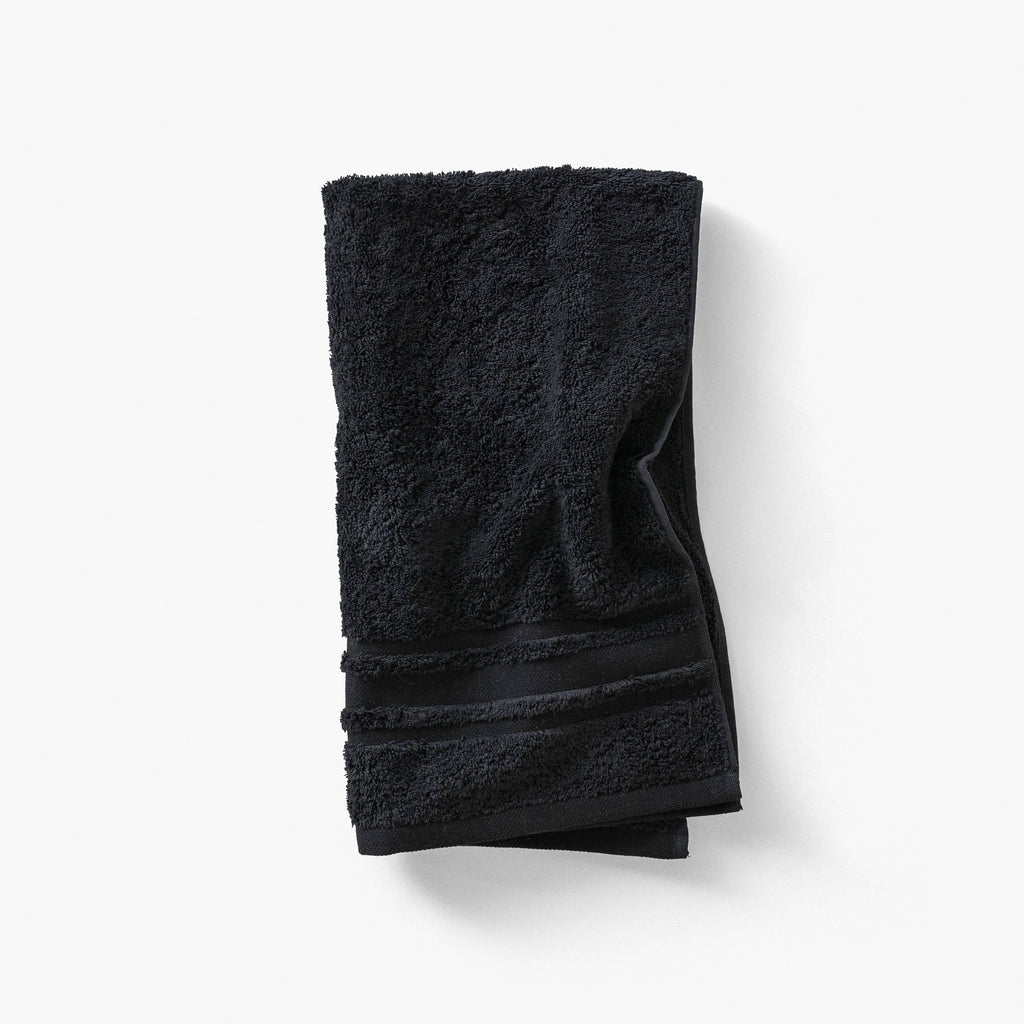 Lola II Black Cotton Bath Towel - Carré Blanc Canada