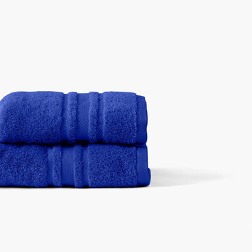 Lola II Cobalt Cotton Bath Towel - Carré Blanc Canada