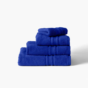 Lola II Cobalt Cotton Bath Towel - Carré Blanc Canada