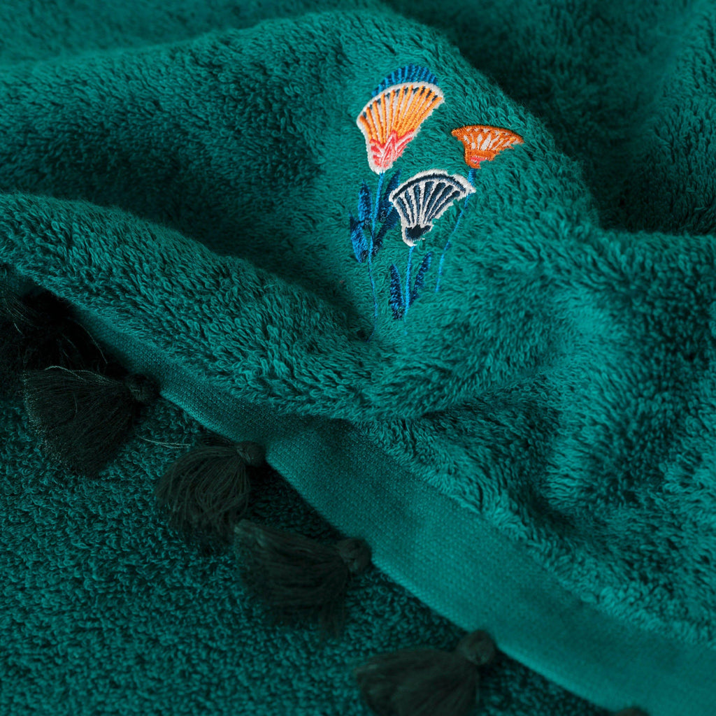 Papyrus Emerald Cotton Bath Towel - Carré Blanc Canada