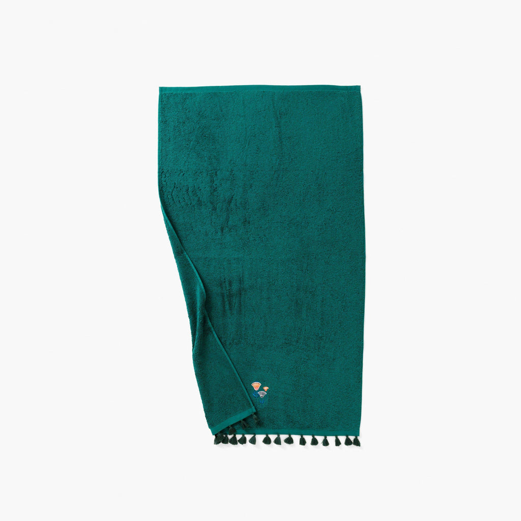 Papyrus Emerald Cotton Bath Towel - Carré Blanc Canada