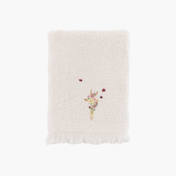 Raphia ivory organic cotton bath sheet - Carré Blanc Canada