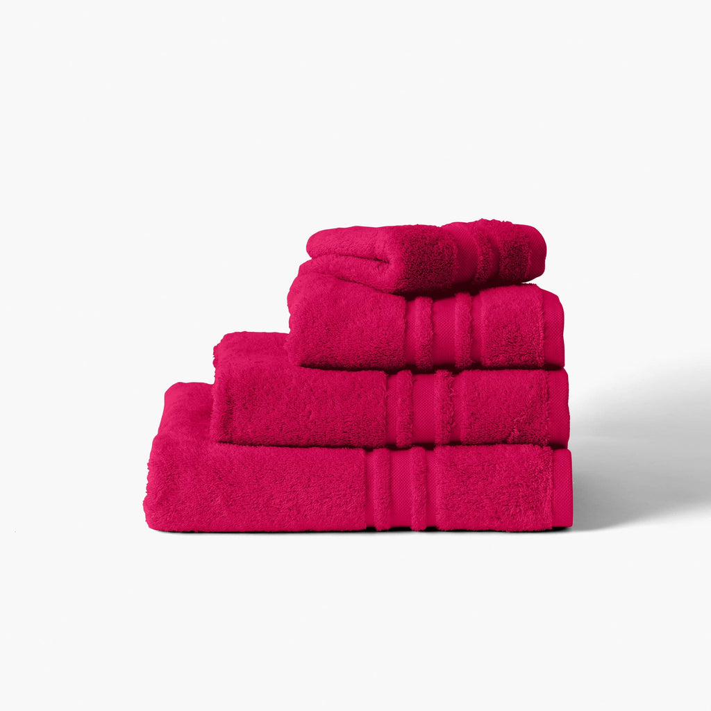 Lola II Raspberry Cotton Towel - Carré Blanc Canada