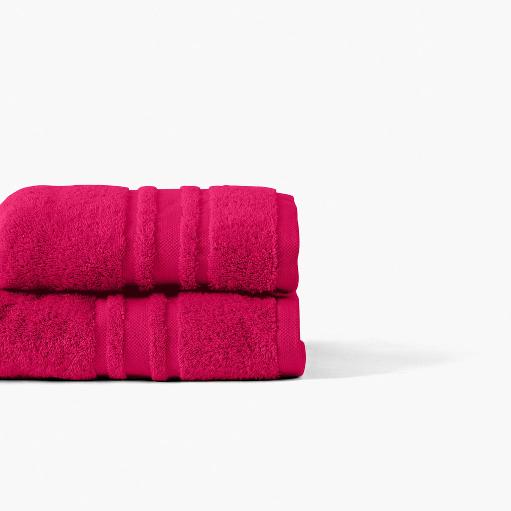 Lola II Raspberry Cotton Towel - Carré Blanc Canada