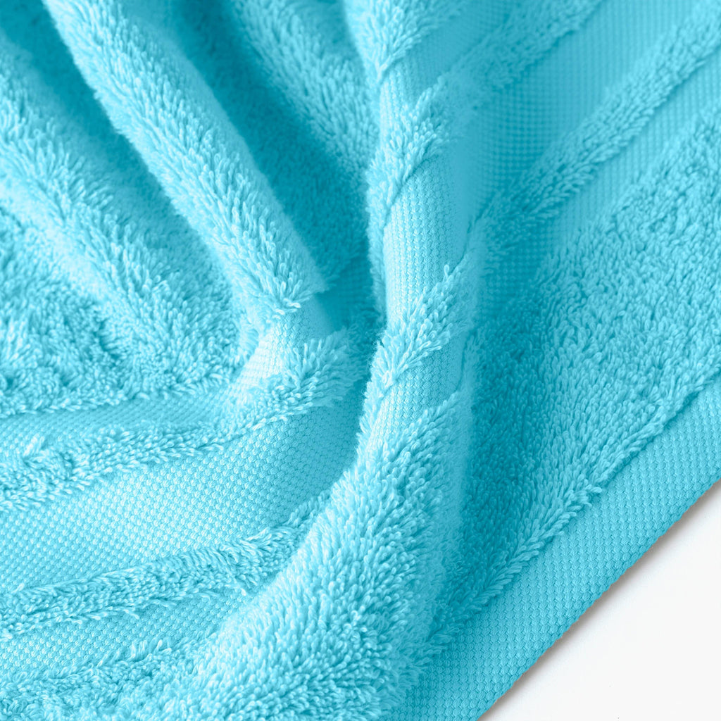 Lola II Turquoise Cotton Bath Towel - Carré Blanc Canada