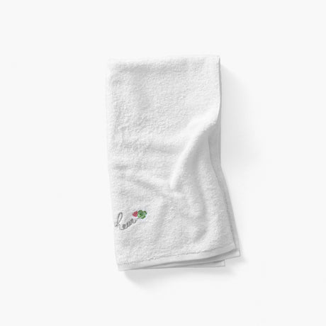 Eloges white cotton and bamboo viscose towel - Carré Blanc Canada