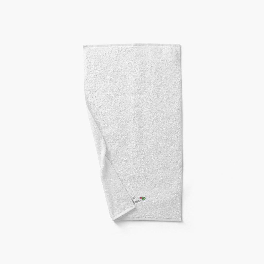 Eloges white cotton and bamboo viscose towel - Carré Blanc Canada