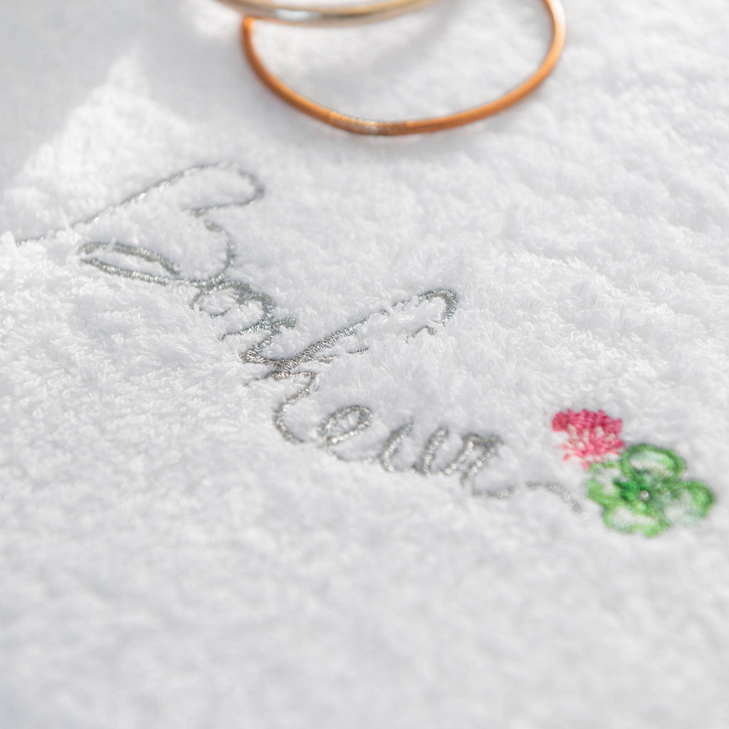 Eloges white cotton and bamboo viscose towel - Carré Blanc Canada