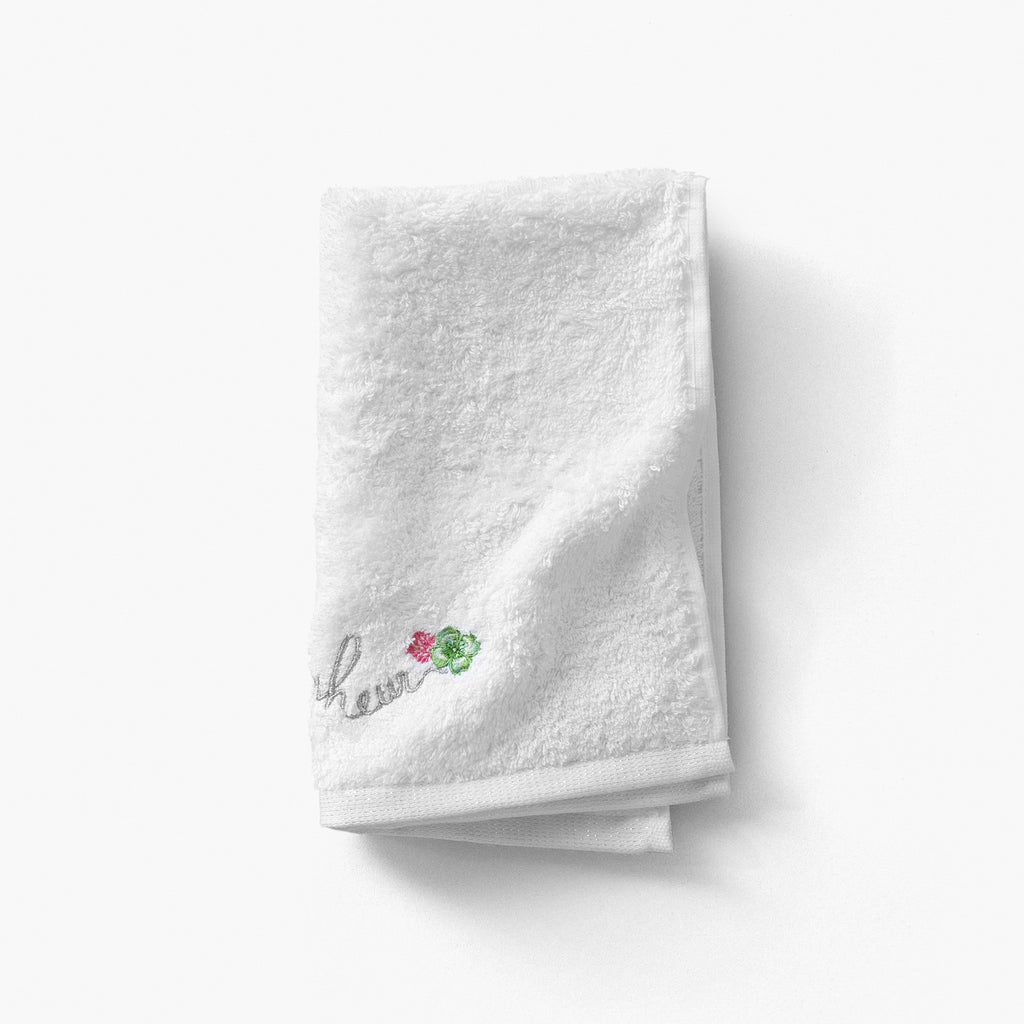 Eloges white cotton and bamboo viscose towel - Carré Blanc Canada