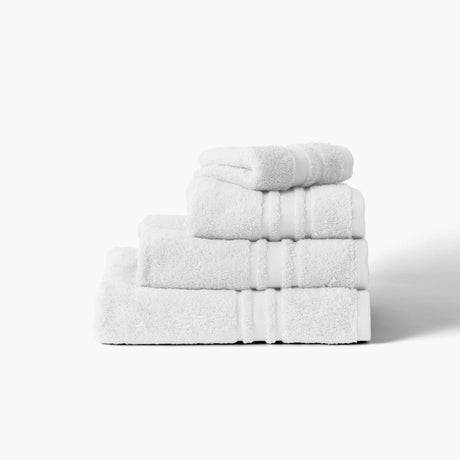 Lola II White Cotton Bath Towel - Carré Blanc Canada