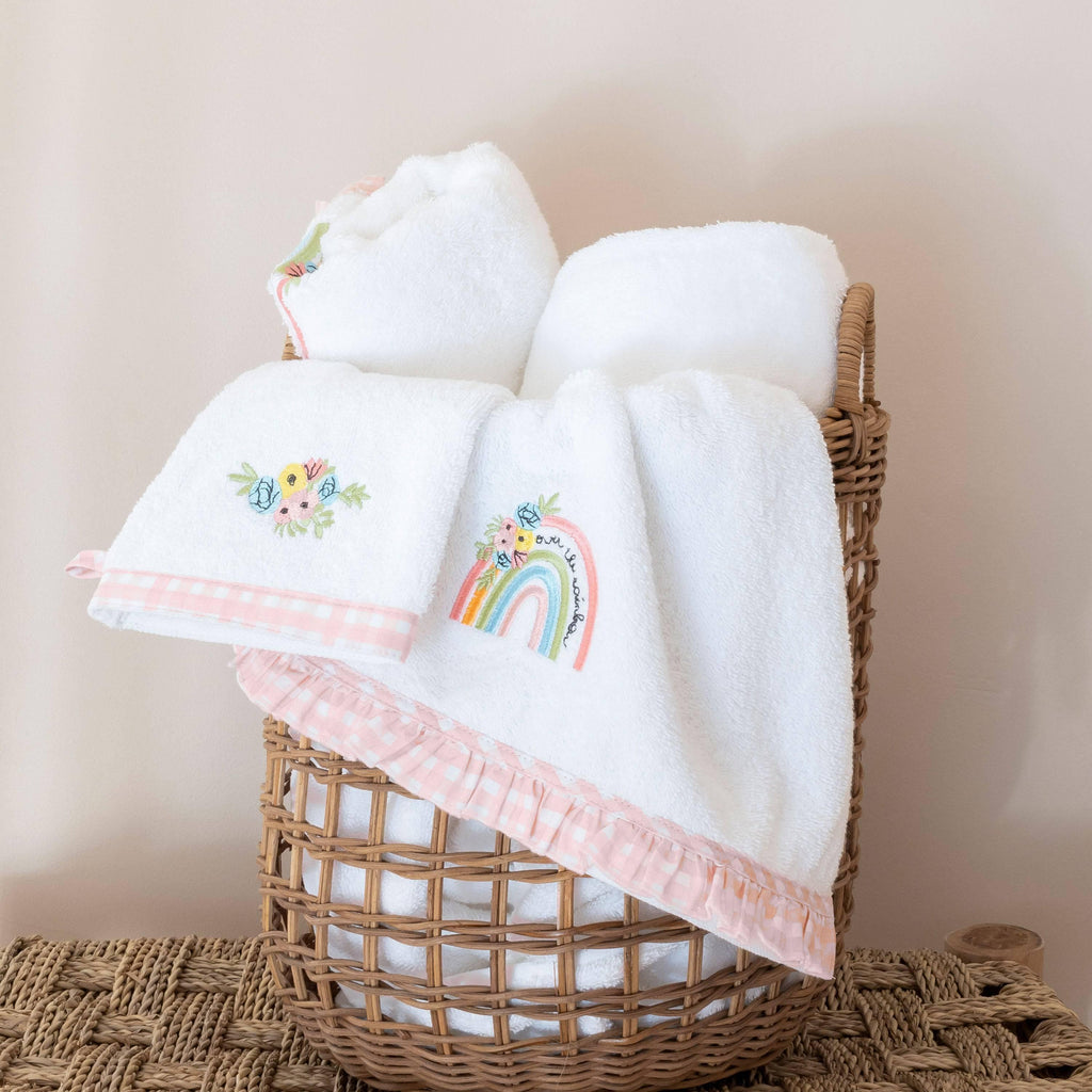 Rêve D'or Embroidered Bath Towel - Carré Blanc Canada