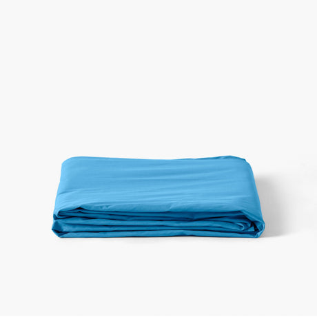 Flatsheet in Cotton Percale Neo Azure - Carré Blanc Canada
