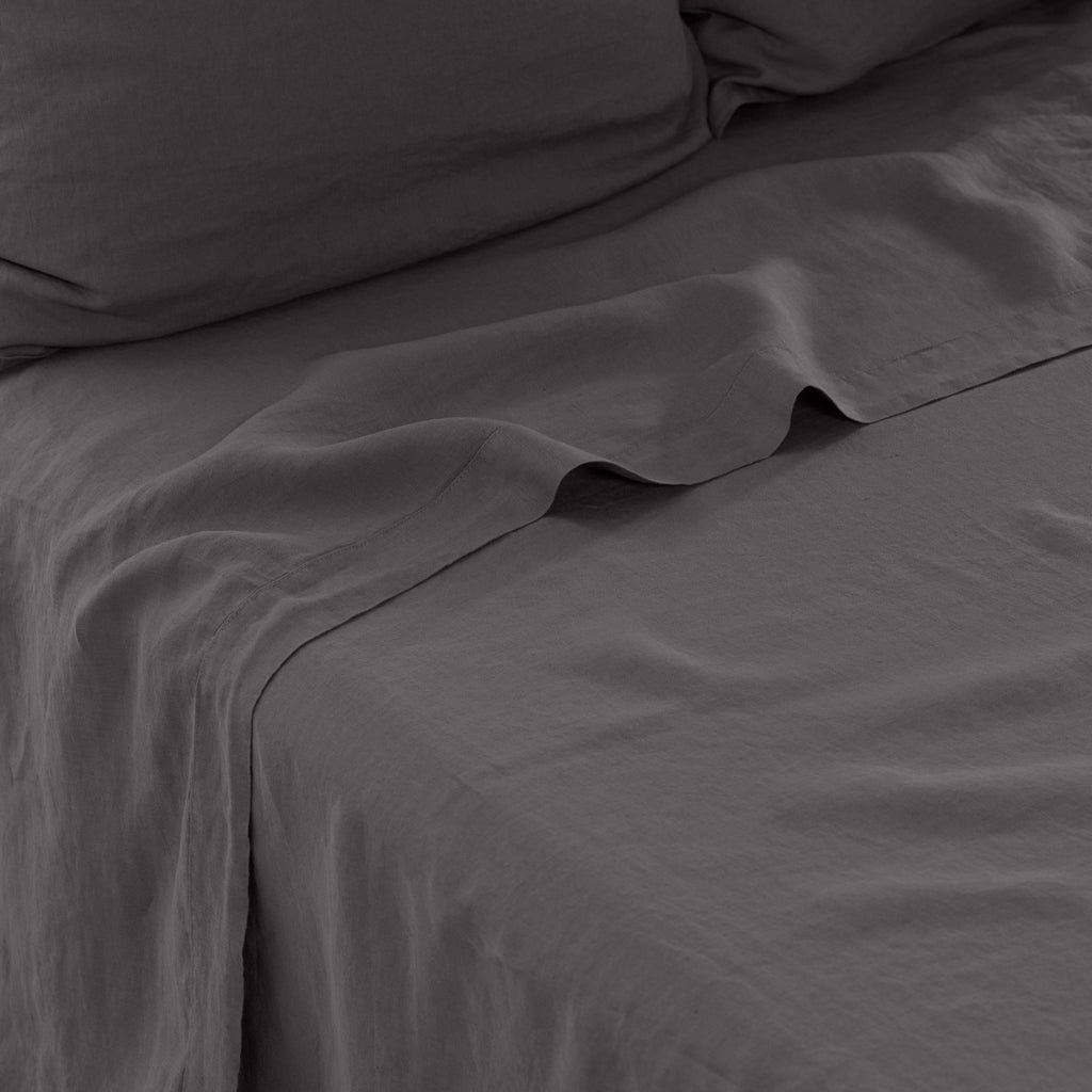 Songe Sheet Set - Charcoal - Carré Blanc Canada