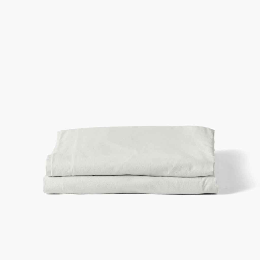 Flatsheet in Pure Organic Washed Cotton Souffle Cloud - Carré Blanc Canada