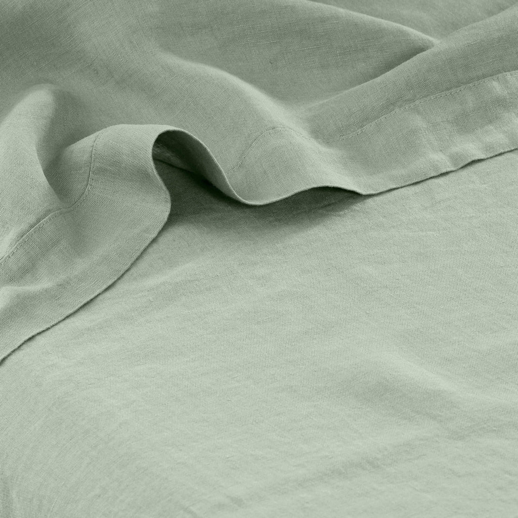 Flatsheet in Washed Linen Songe Eucalyptus - Carré Blanc Canada