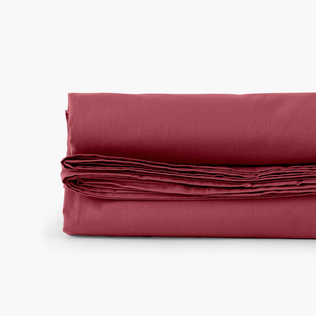 Flatsheet in Cotton Percale Neo Griottine - Carré Blanc Canada