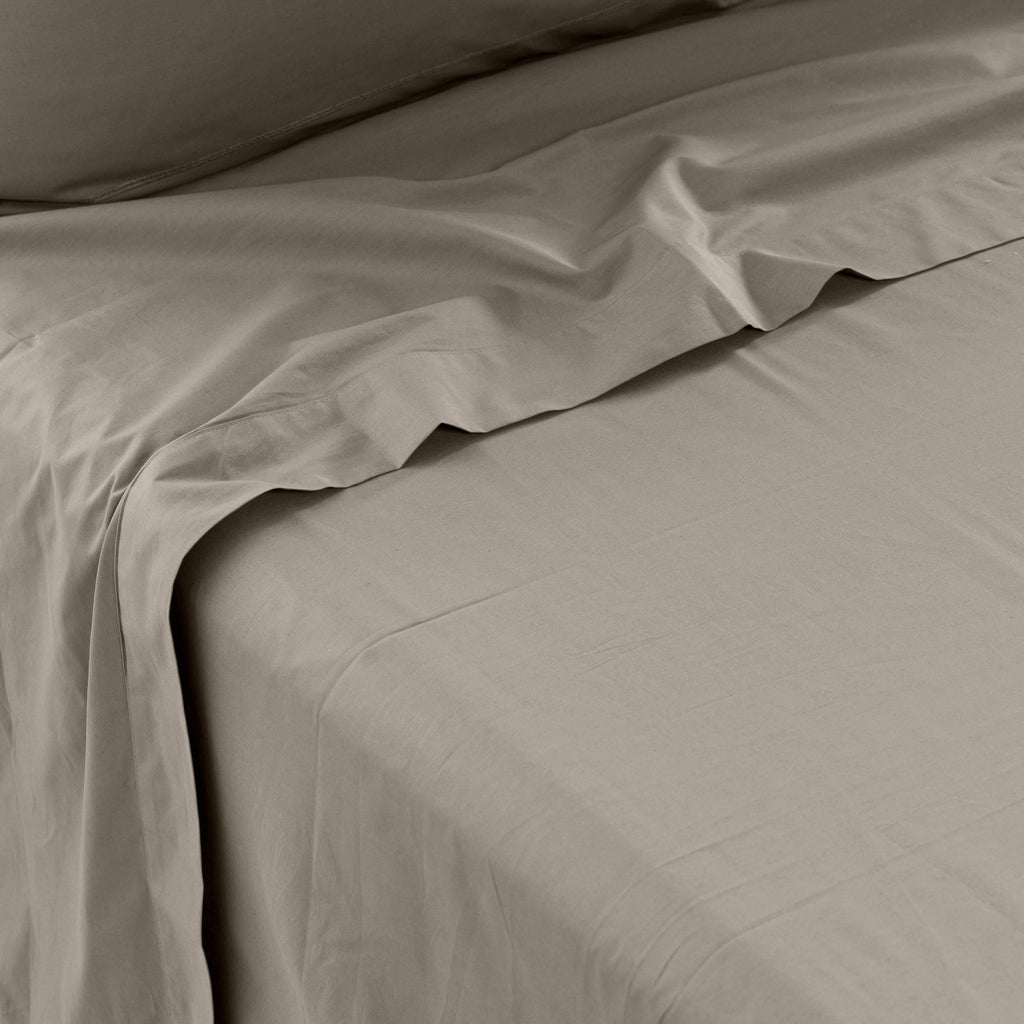 Flatsheet in Cotton Percale Neo Linen - Carré Blanc Canada