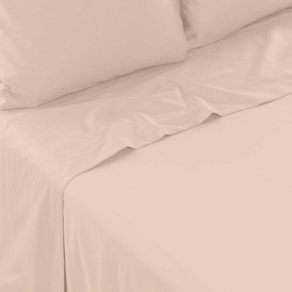 Flatsheet in Jacquard Cotton Sateen Prestige Mother-of-Pearl - Carré Blanc Canada