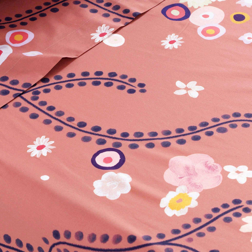 Flatsheet in Cotton Percale Psyché - Carré Blanc Canada