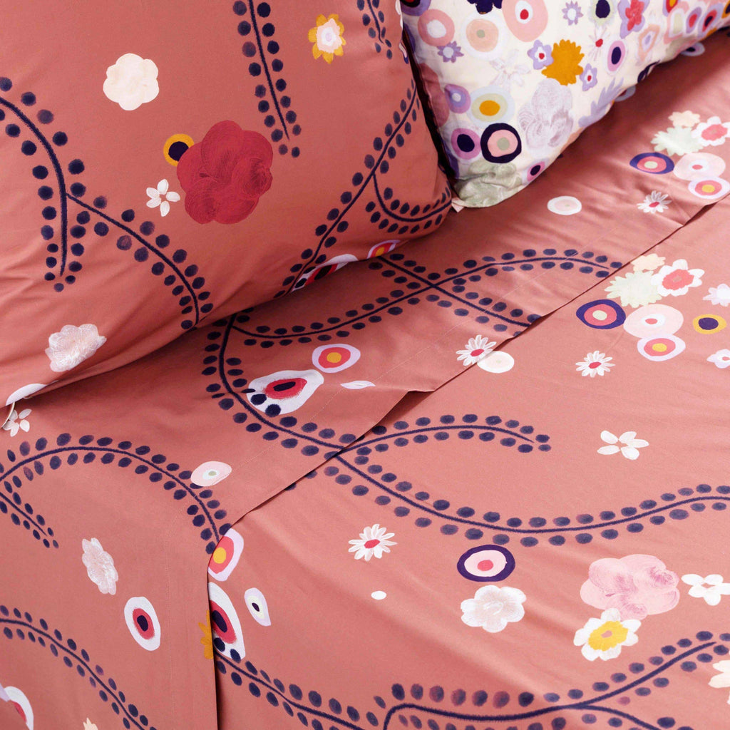 Flatsheet in Cotton Percale Psyché - Carré Blanc Canada