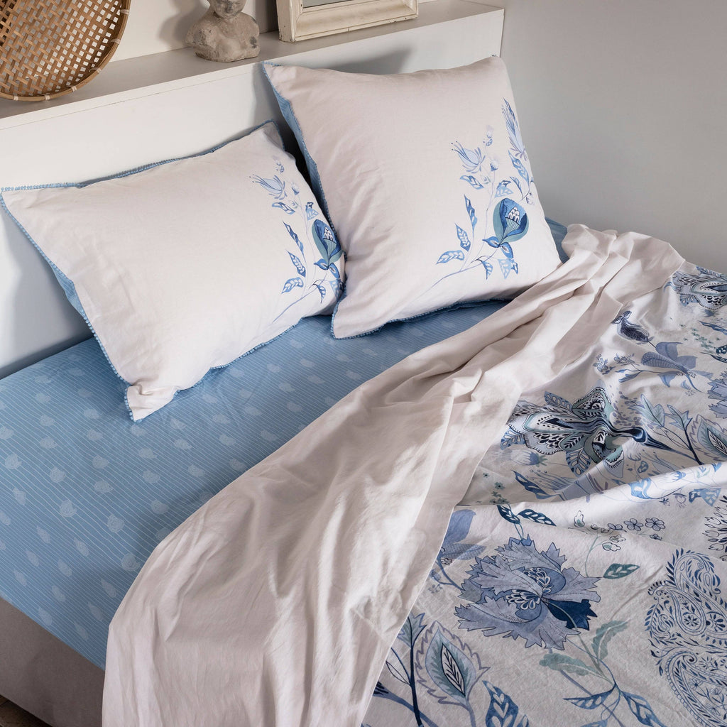 Flatsheet in Linen and Washed Cotton Madeleine - Carré Blanc Canada