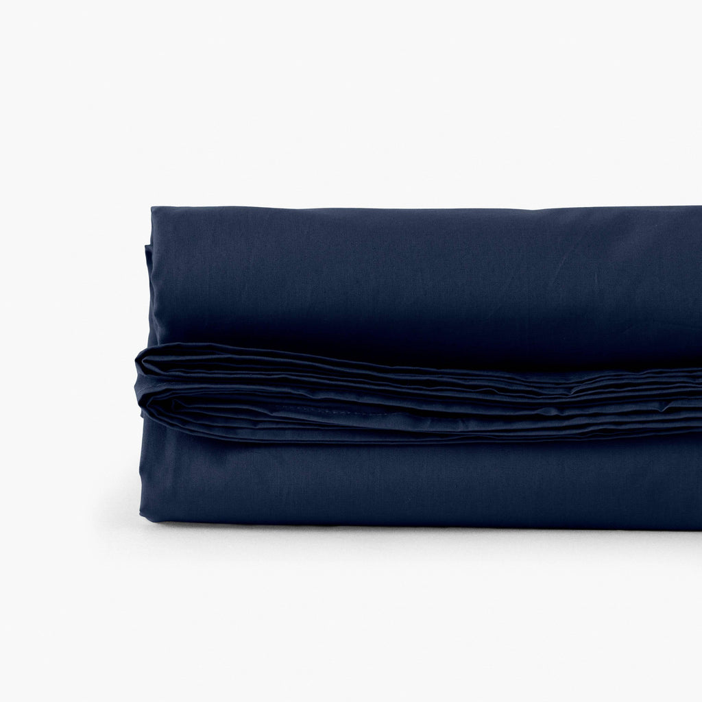 Flatsheet in Cotton Percale Neo Navy - Carré Blanc Canada