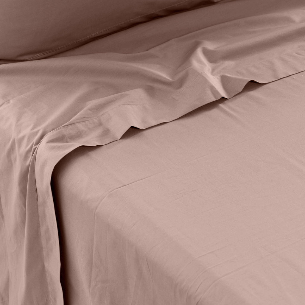 Flatsheet in Cotton Percale Neo Taupe - Carré Blanc Canada