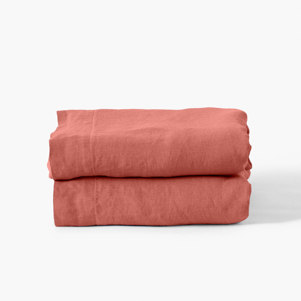 Songe Sheet Set - Terracotta - Carré Blanc Canada