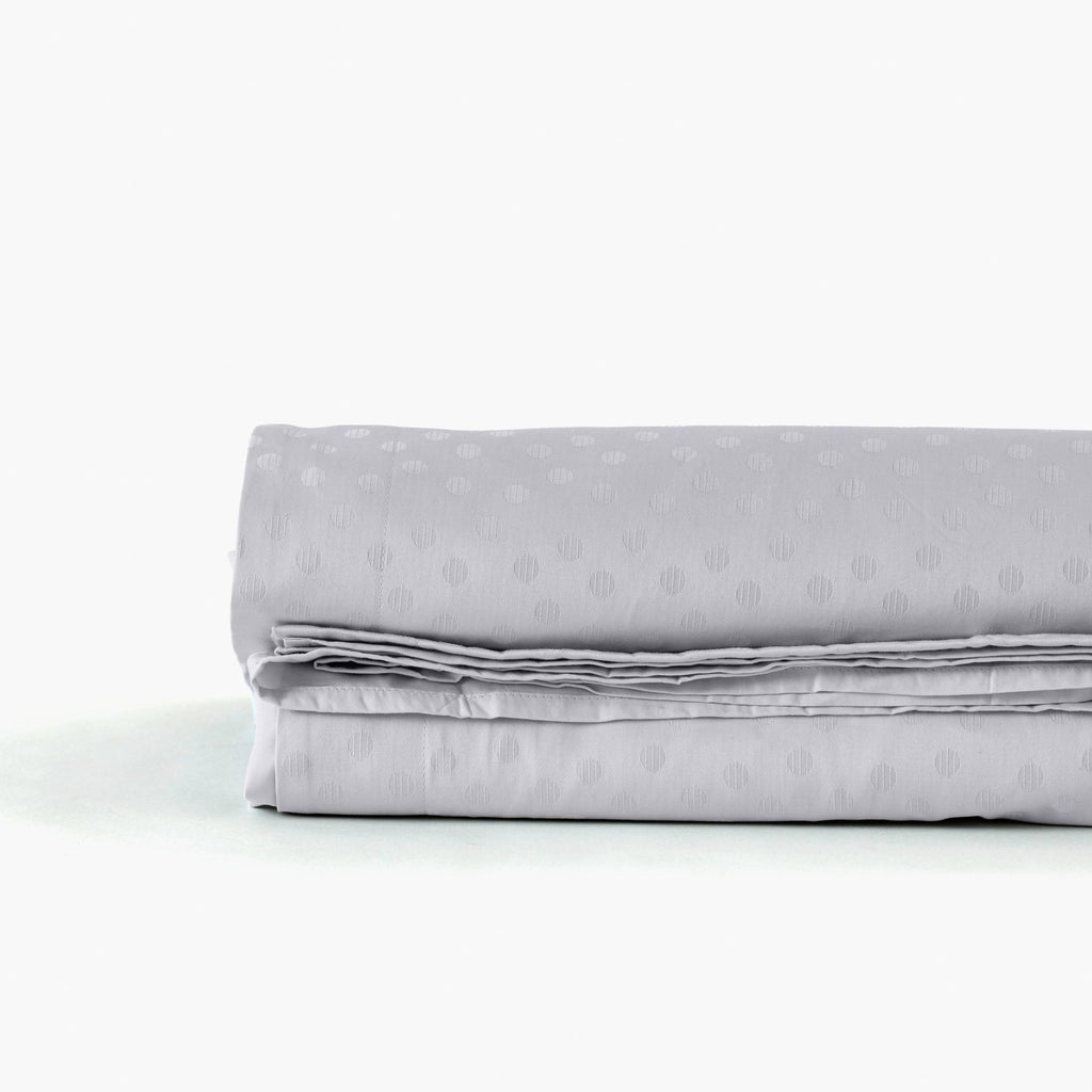 Flatsheet in Jacquard Cotton Sateen Prestige Turtle Dove - Carré Blanc Canada