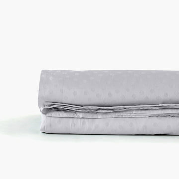 Flatsheet in Jacquard Cotton Sateen Prestige Turtle Dove - Carré Blanc Canada