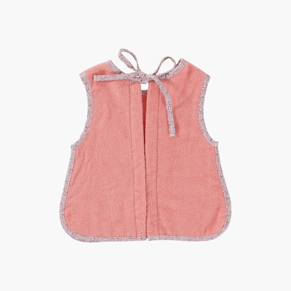 Festine Organic Cotton Velvet Bib Sorbet Pink - Carré Blanc Canada