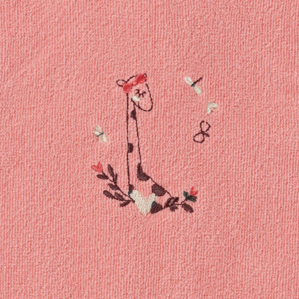 Festine Organic Cotton Velvet Bib Sorbet Pink - Carré Blanc Canada